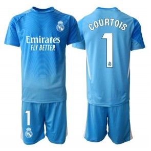 Real Madrid Thibaut Courtois #1 Målvakt Replika Hemmatröja Barn 2025-26 Kortärmad (+ Korta byxor)